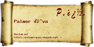 Palmer Éva névjegykártya